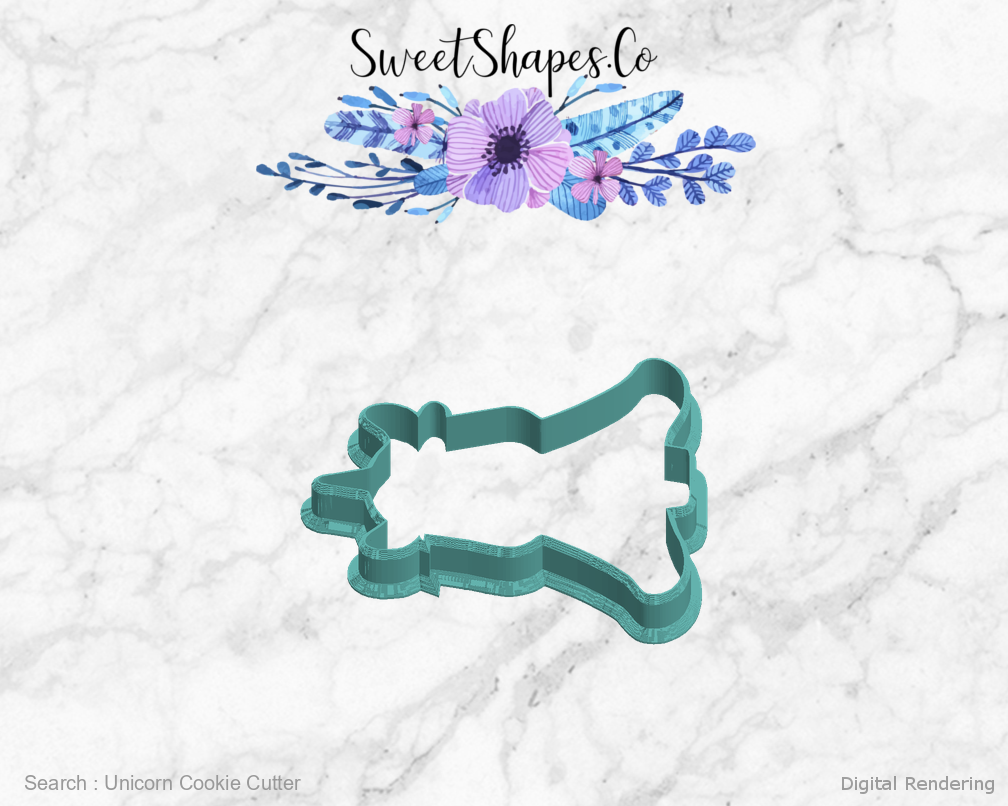Unicorn Cookie Cutter — left view