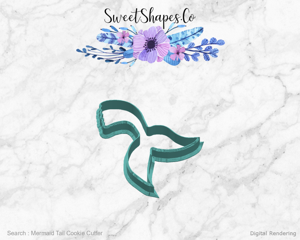 Mermaid Tail Cookie Cutter — right view