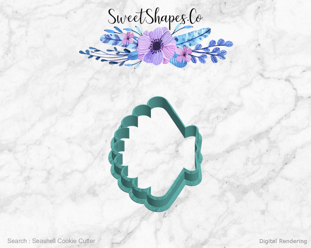 Seashell Cookie Cutter — left view