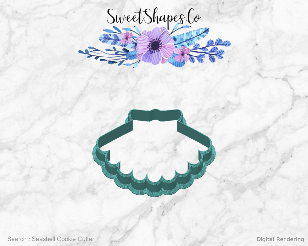 Seashell Cookie Cutter — back view