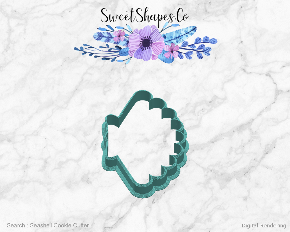 Seashell Cookie Cutter — right view