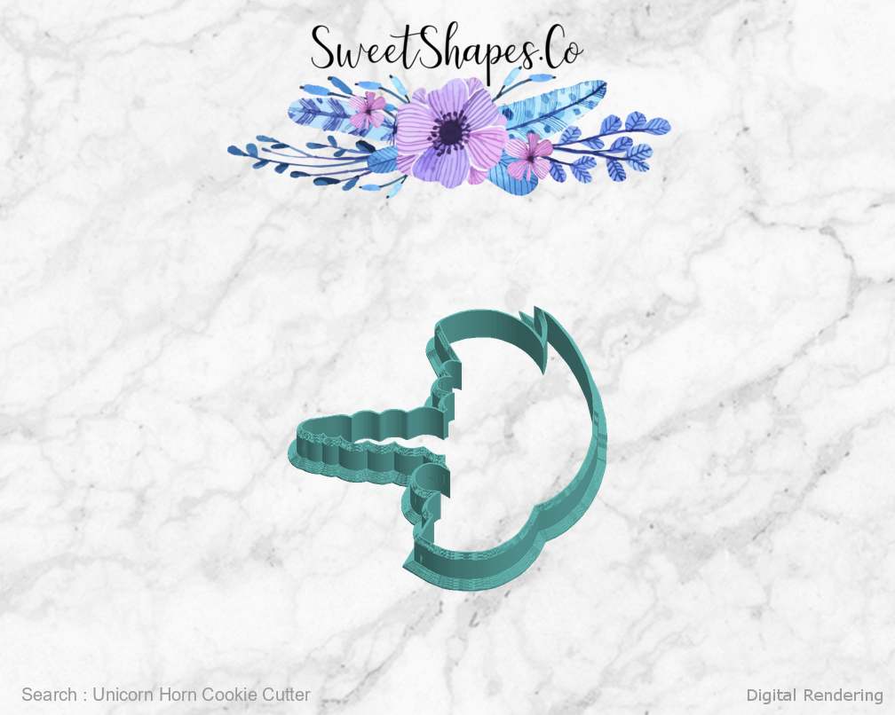 Unicorn Horn Cookie Cutter — left view