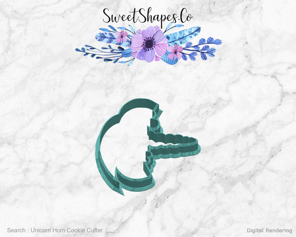 Unicorn Horn Cookie Cutter — right view