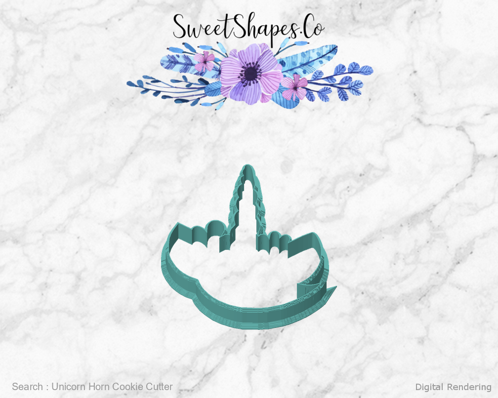 Unicorn Horn Cookie Cutter — front view