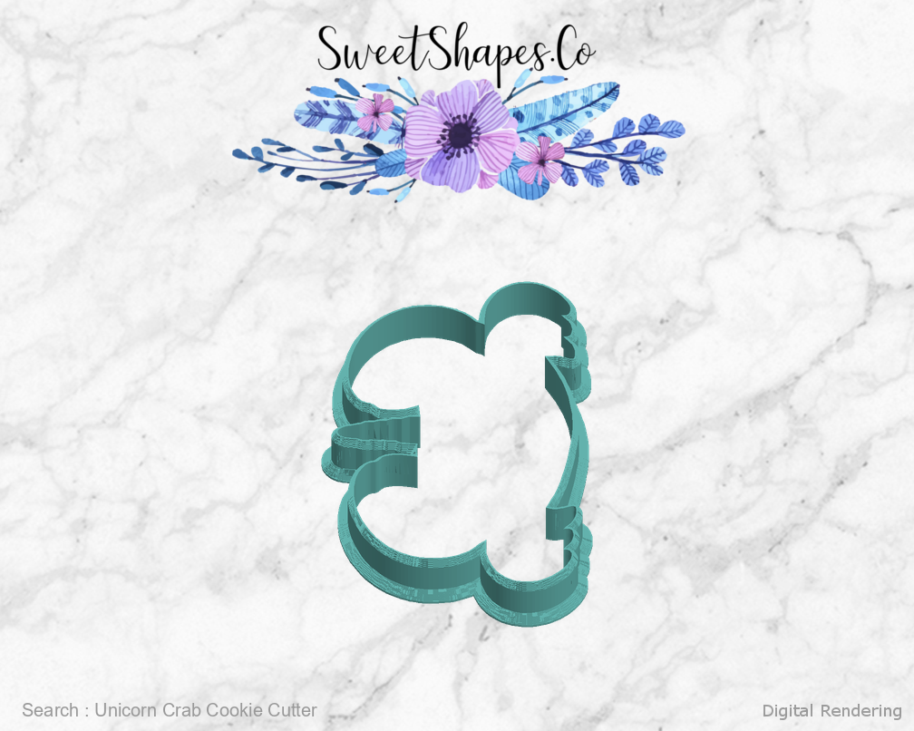 Unicorn Crab Cookie Cutter — left view