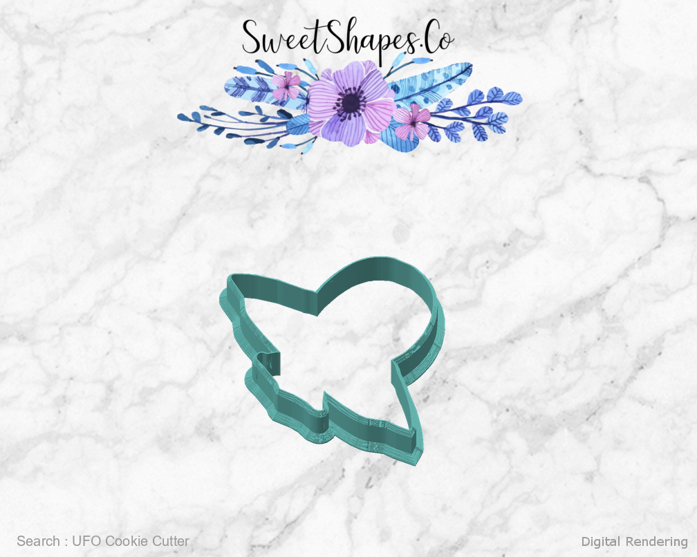 UFO Cookie Cutter — angled front view