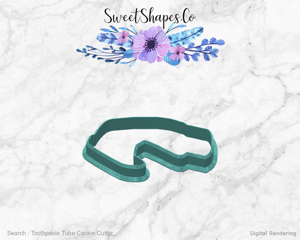 Toothpaste Tube Cookie Cutter — back view