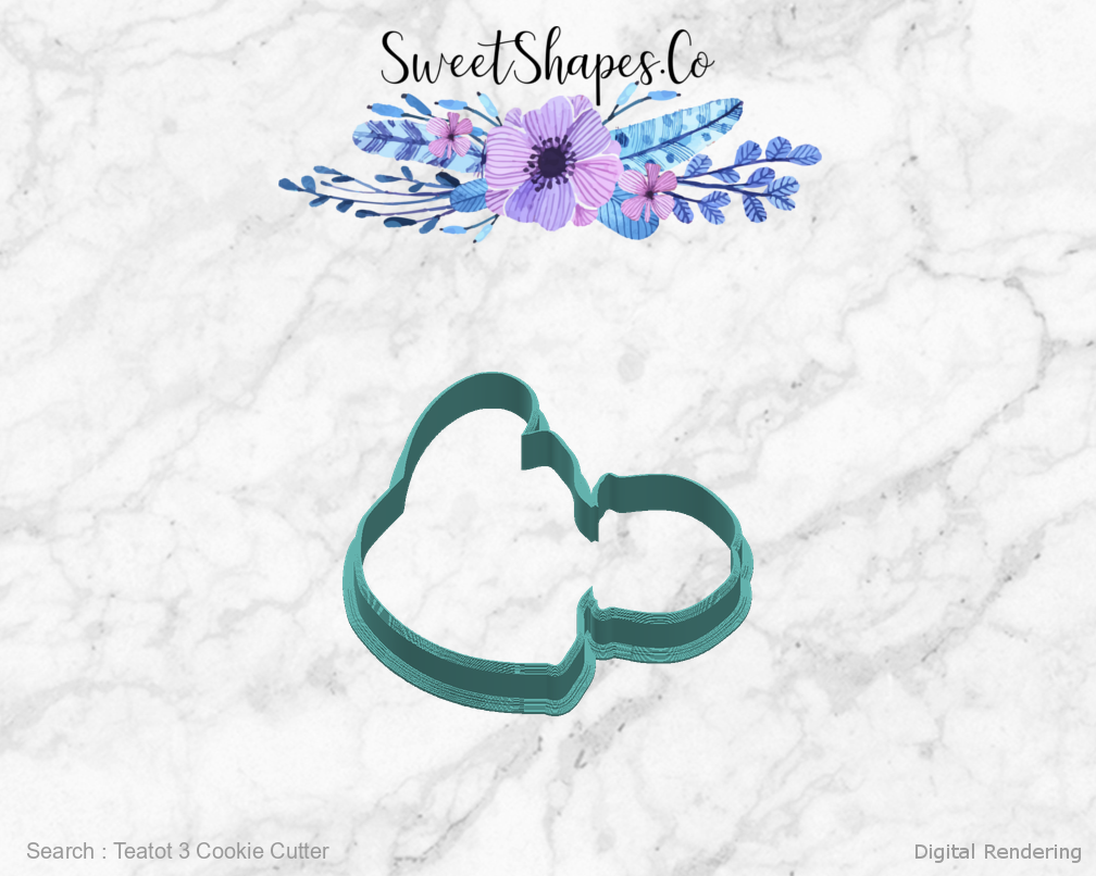 Teatot 3 Cookie Cutter — right view