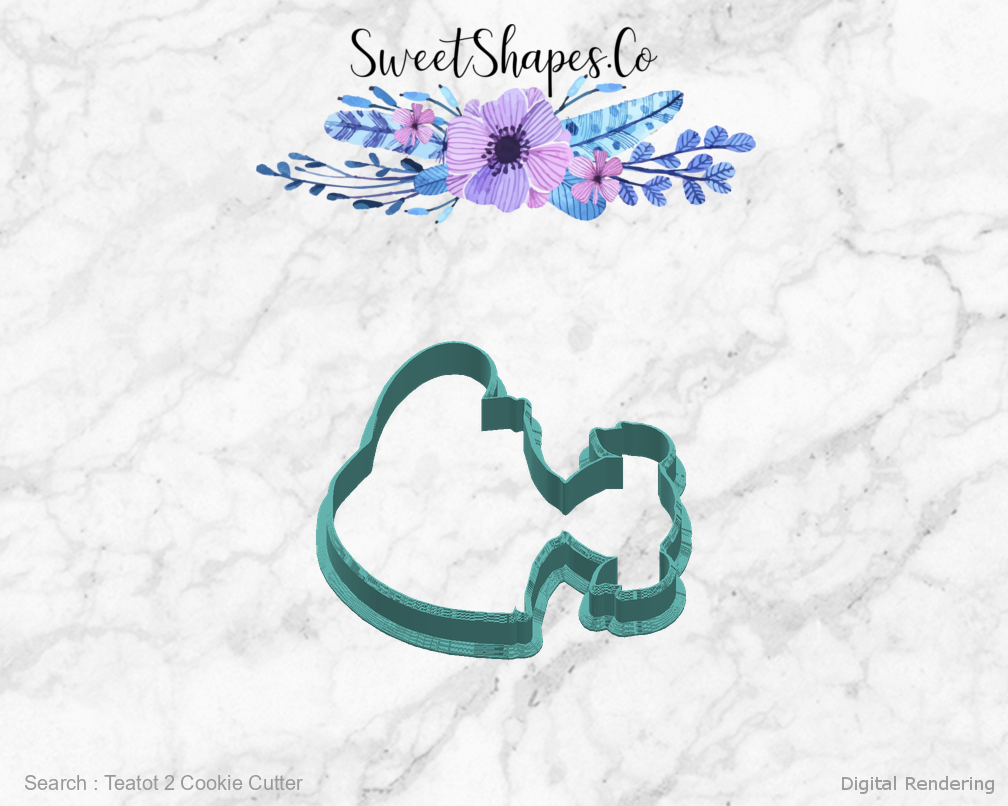 Teatot 2 Cookie Cutter — right view