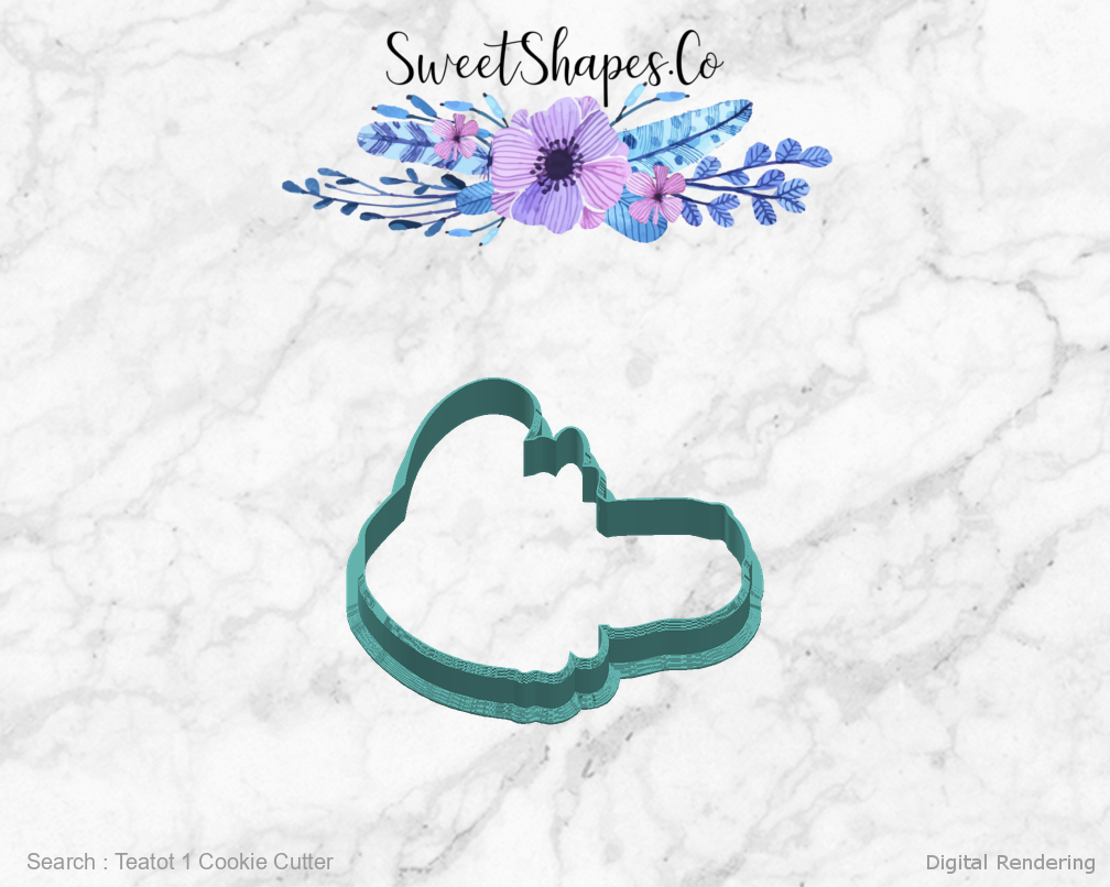 Teatot 1 Cookie Cutter — right view