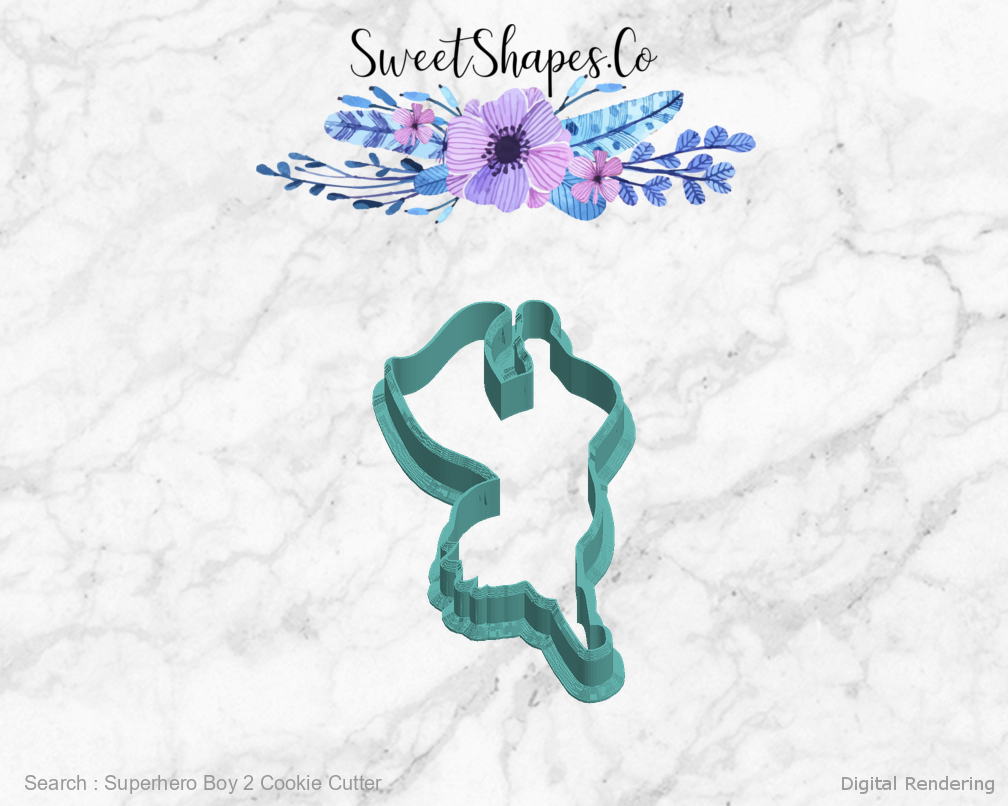 Superhero Boy 2 Cookie Cutter — left view