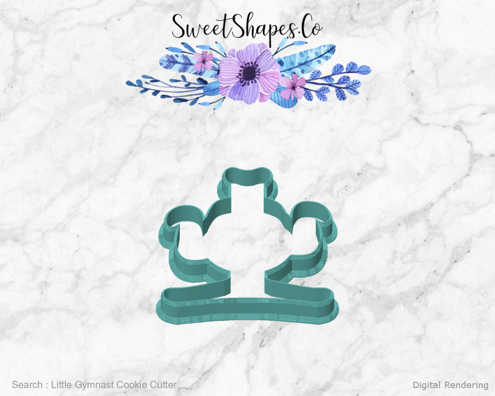 Little Gymnast Cookie Cutter — front view