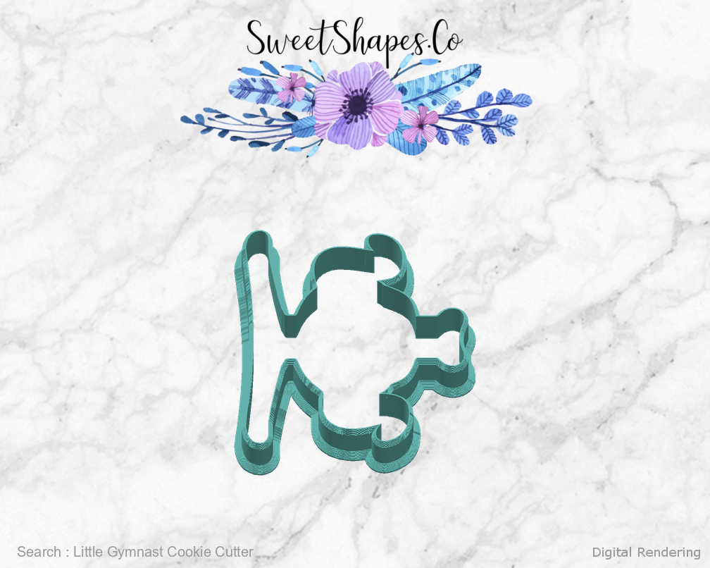 Little Gymnast Cookie Cutter — right view
