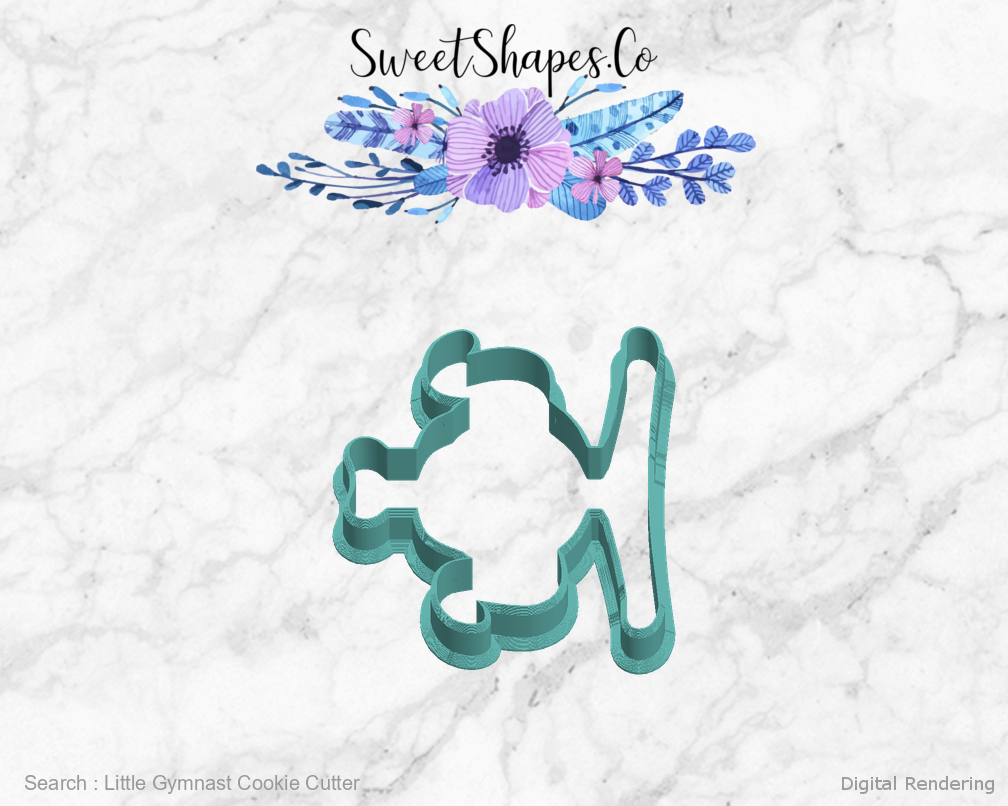 Little Gymnast Cookie Cutter — left view