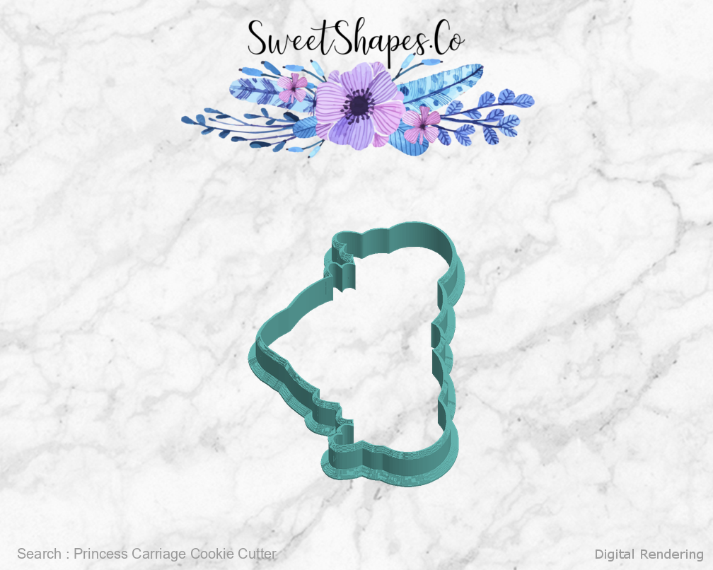 Princess Carriage Cookie Cutter — left view