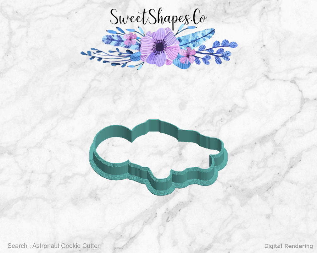 Astronaut Cookie Cutter — left view