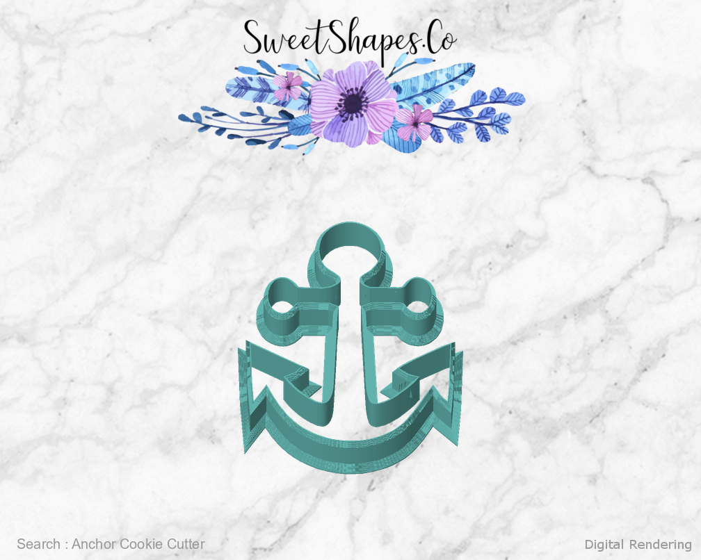 Anchor Cookie Cutter — front view