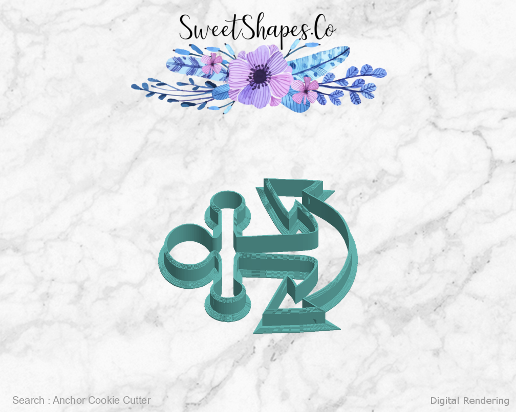Anchor Cookie Cutter — left view