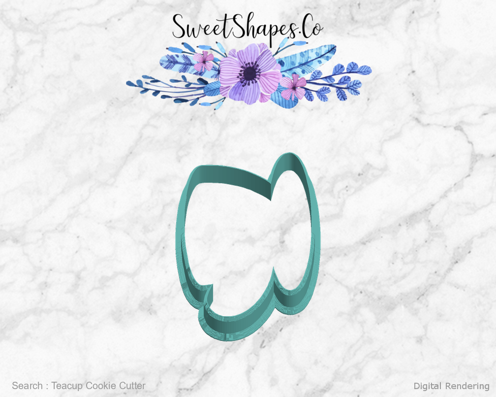 Teacup Cookie Cutter — left view