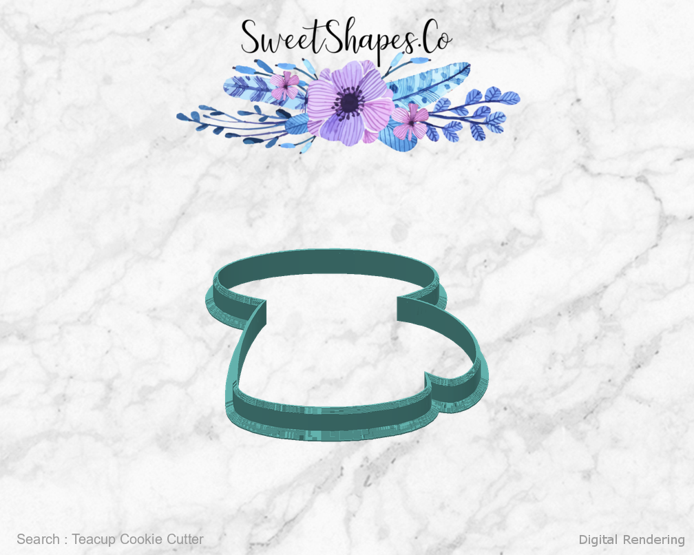 Teacup Cookie Cutter — back view