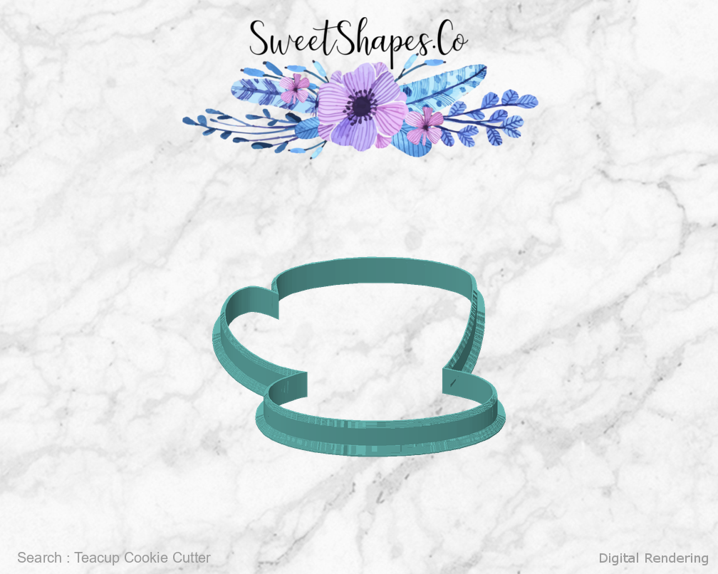 Teacup Cookie Cutter — front view