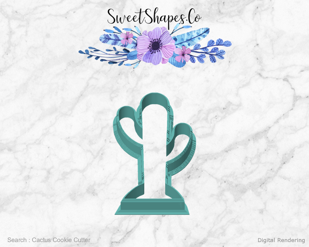 Cactus Cookie Cutter — front view