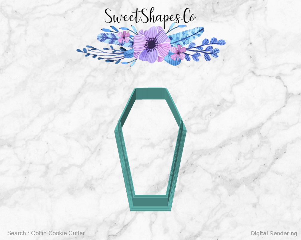 Coffin Cookie Cutter — front view