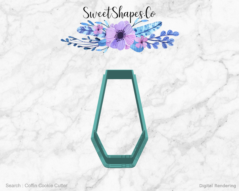Coffin Cookie Cutter — back view