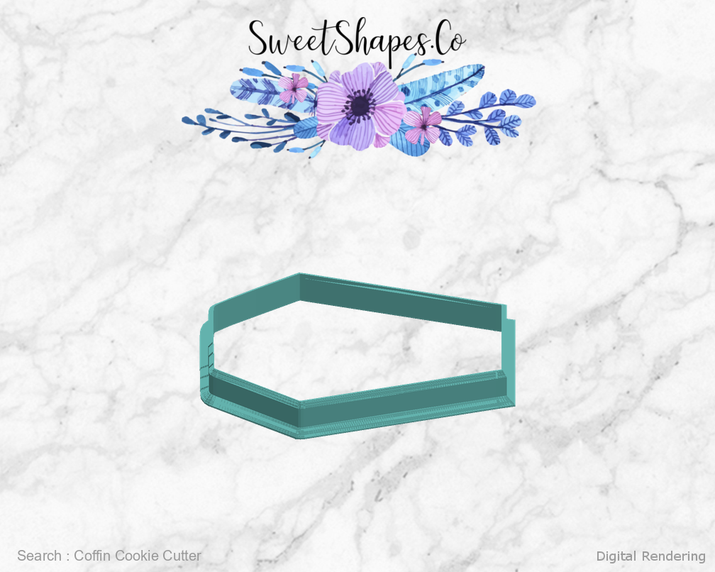 Coffin Cookie Cutter — left view