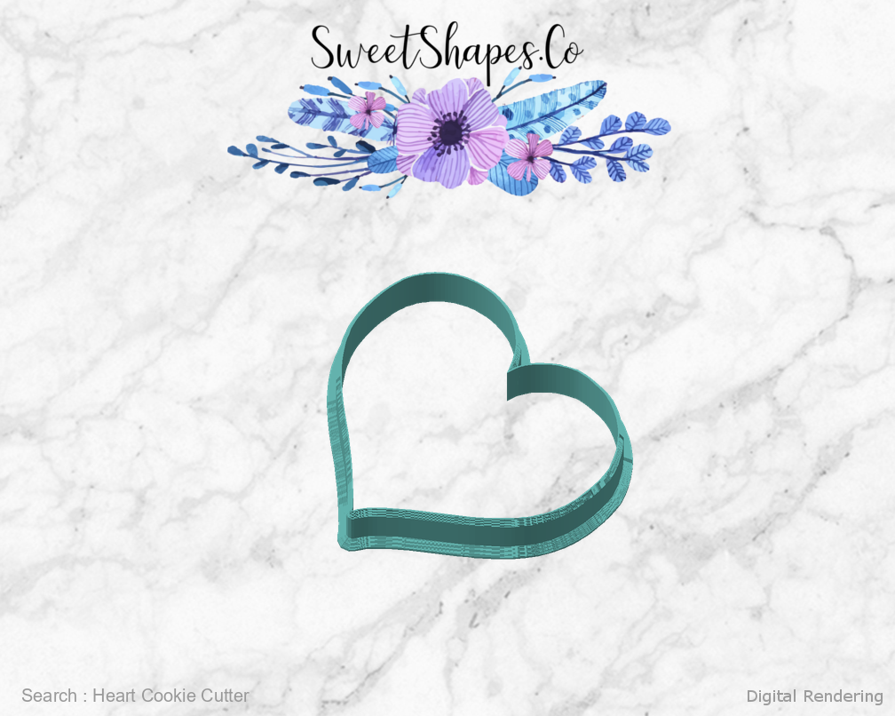 Heart Cookie Cutter — angled front view