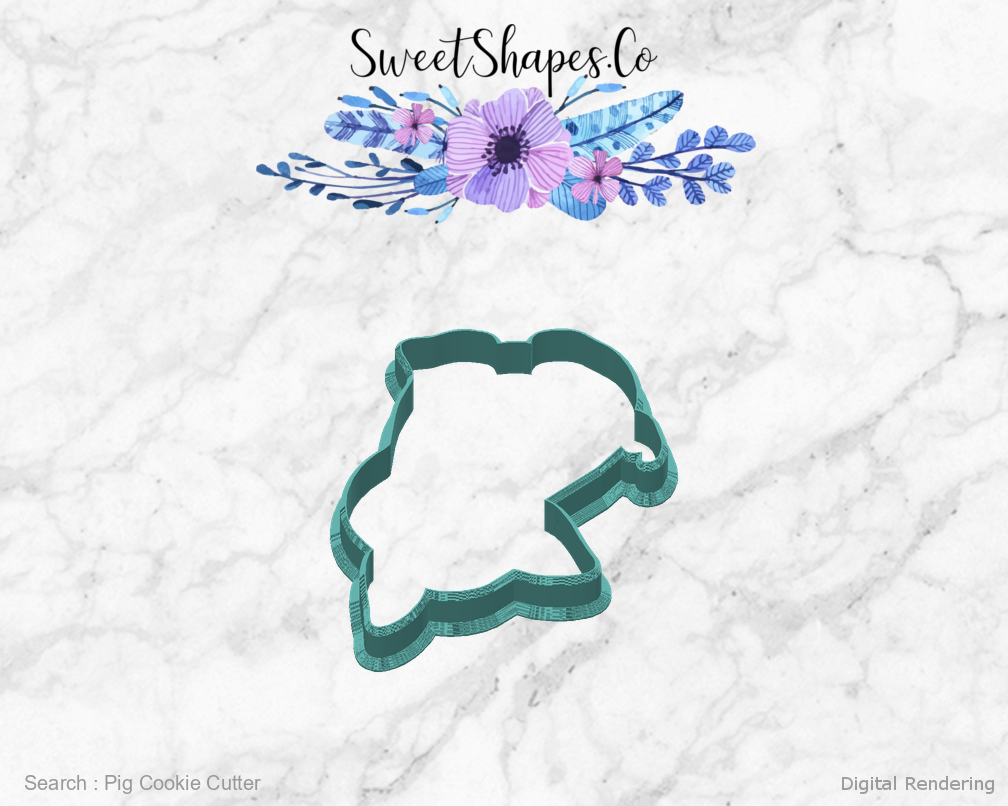 Pig Cookie Cutter — back view
