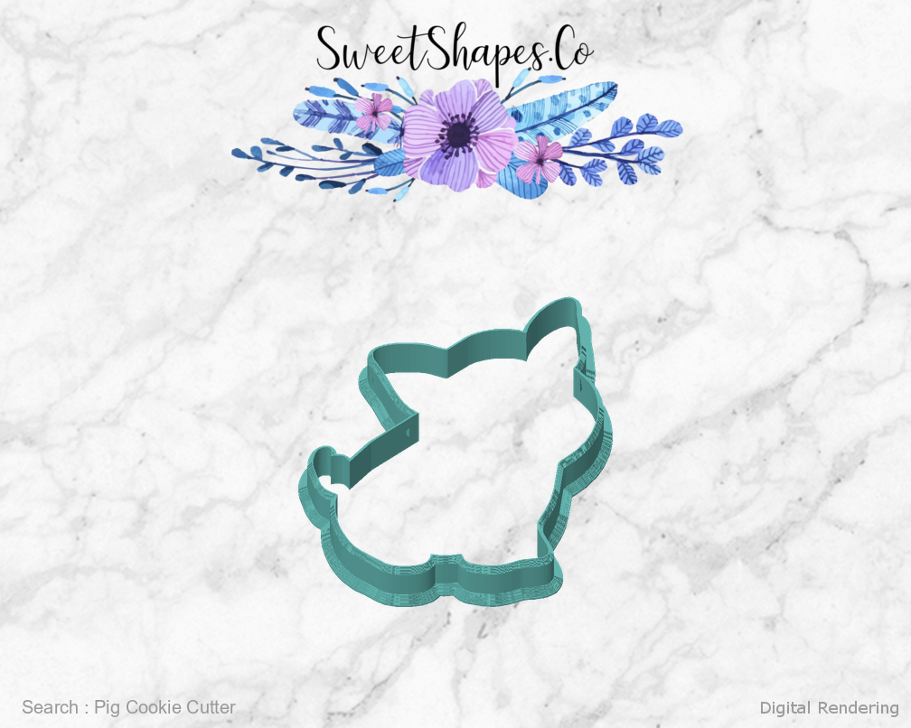 Pig Cookie Cutter — front view