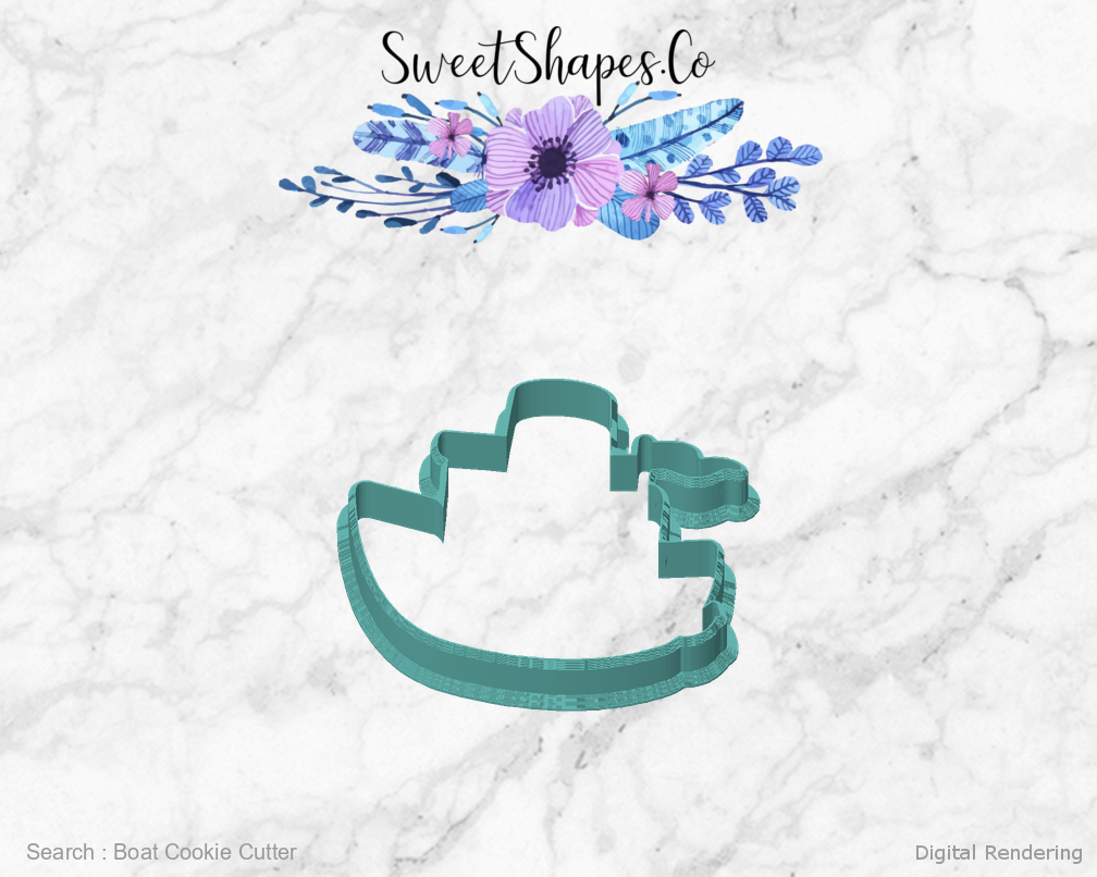 Boat Cookie Cutter — front view