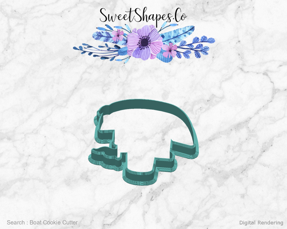 Boat Cookie Cutter — back view
