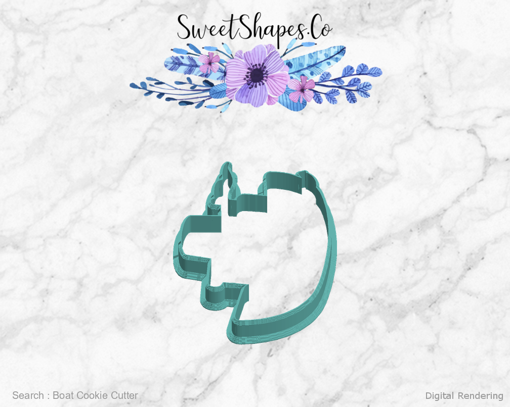 Boat Cookie Cutter — left view