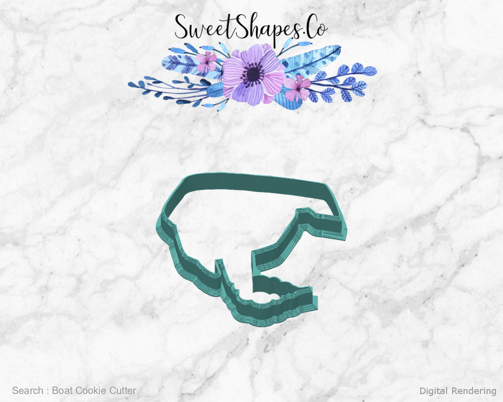 Boat Cookie Cutter — back view
