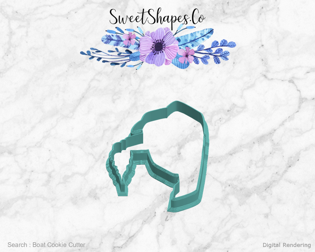 Boat Cookie Cutter — left view