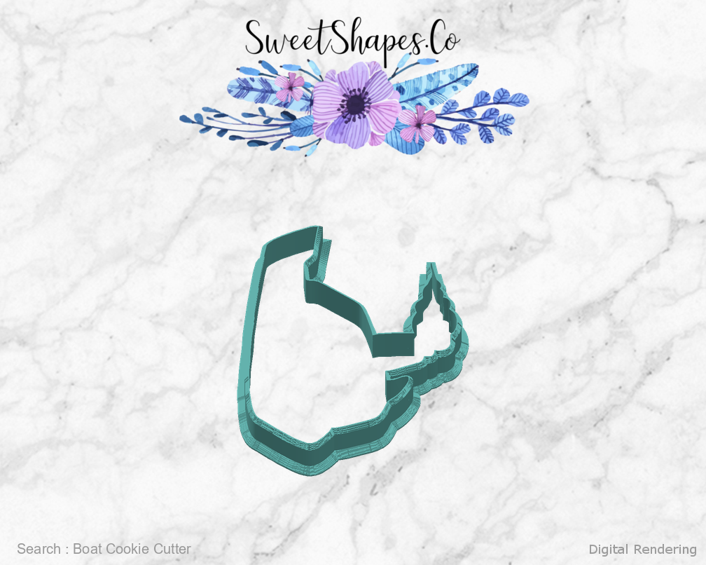 Boat Cookie Cutter — right view