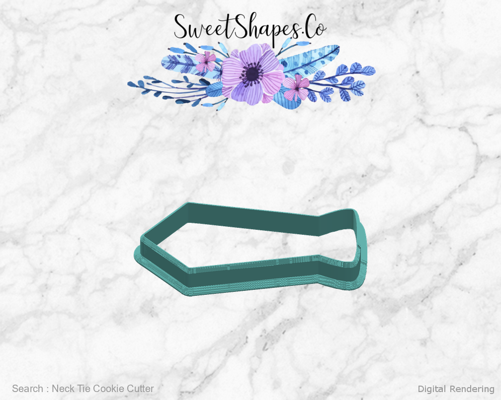Neck Tie Cookie Cutter — right view