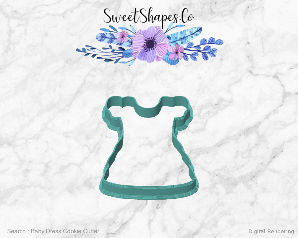 Baby Dress Cookie Cutter — front view