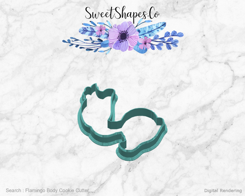 Flamingo Body Cookie Cutter — right view