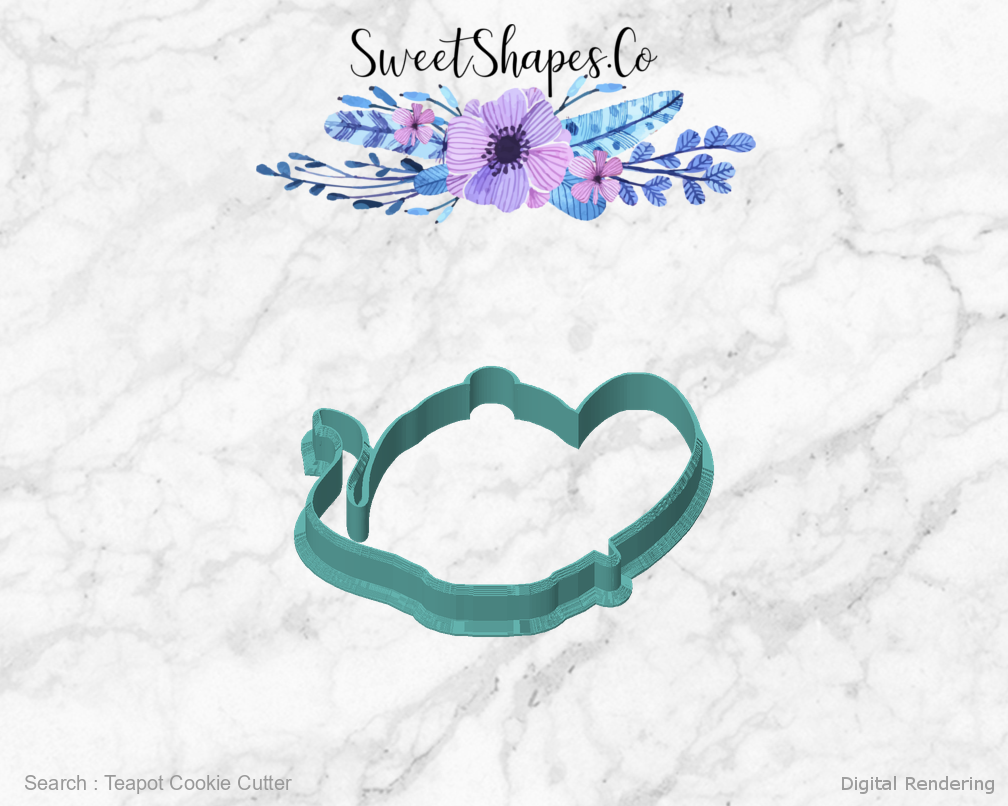 Teapot Cookie Cutter — front view