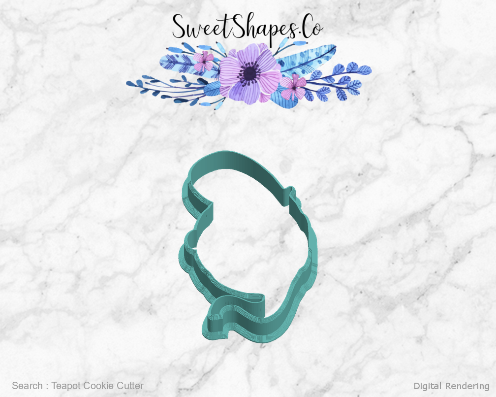 Teapot Cookie Cutter — left view