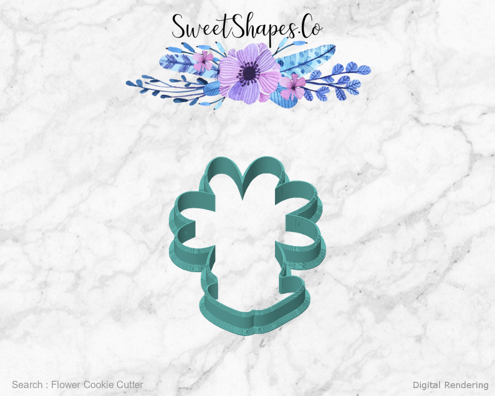 Flower Cookie Cutter — front view