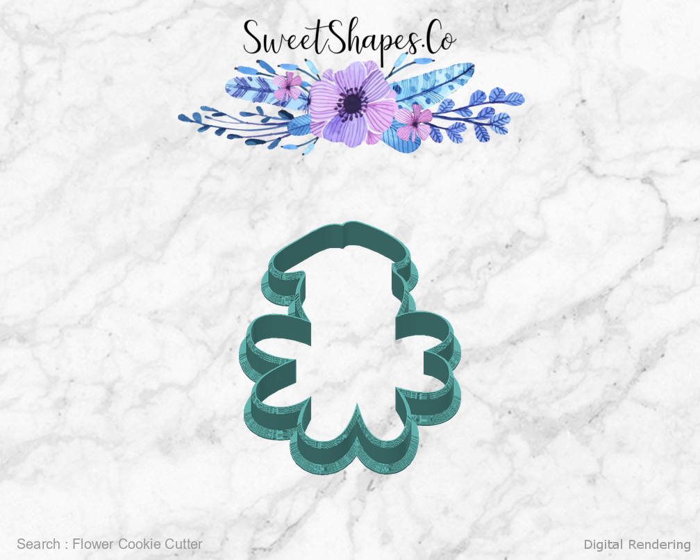 Flower Cookie Cutter — back view