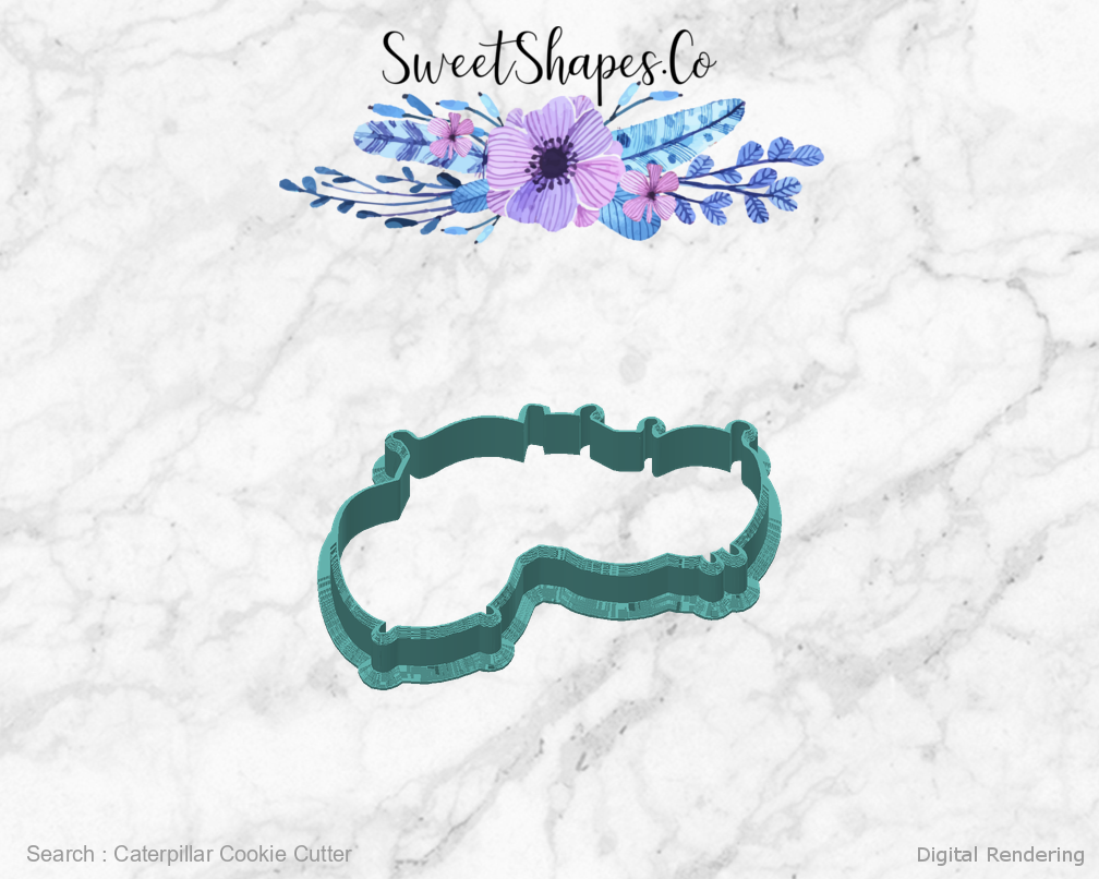 Caterpillar Cookie Cutter — back view