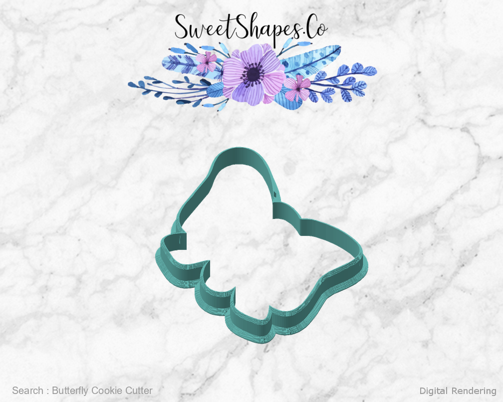 Butterfly Cookie Cutter — angled front view