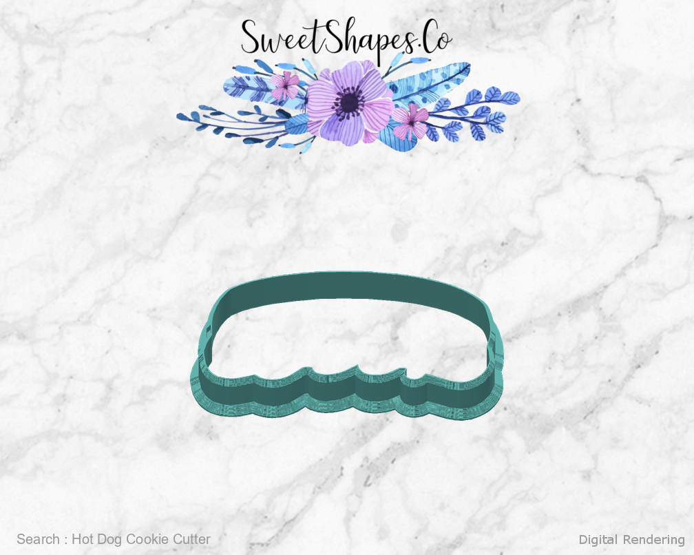 Hot Dog Cookie Cutter — back view