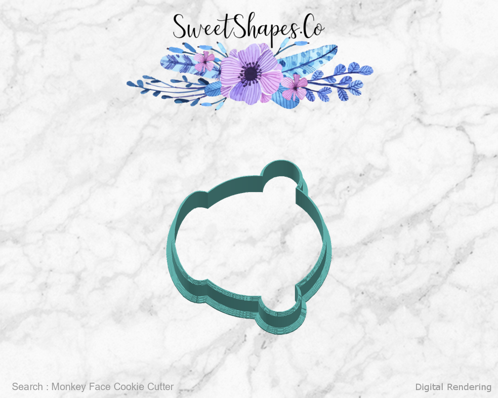 Monkey Face Cookie Cutter — right view