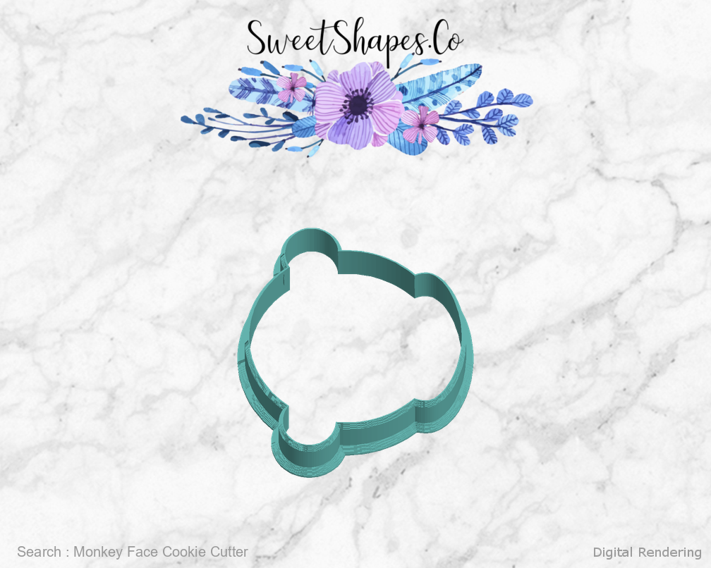 Monkey Face Cookie Cutter — left view